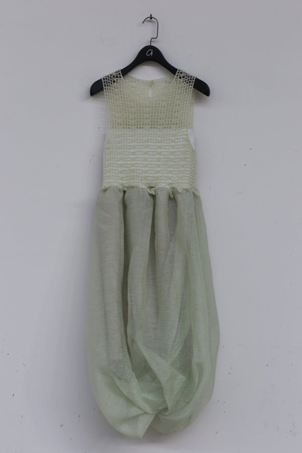 SWAYING/KNIT Crochet stitching rotating skirt SW212LS20 Green PS32